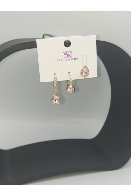 Ysx Yanardöner Damla Pirinç 3 Lü Küpe seti