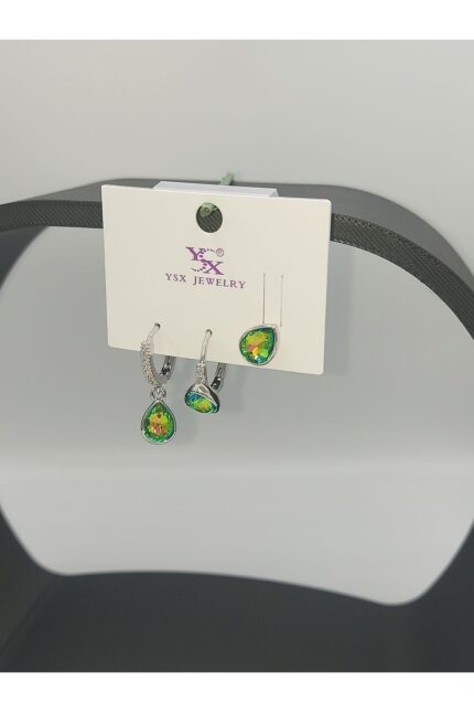 Ysx Yanardöner Damla Pirinç 3 Lü Küpe seti