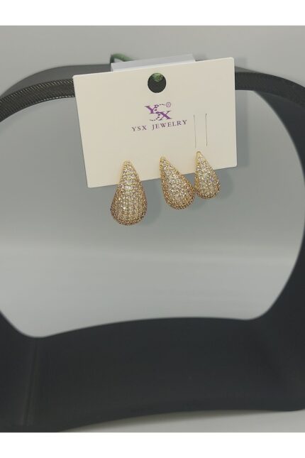 Ysx Damla Pirinç Küpe Seti