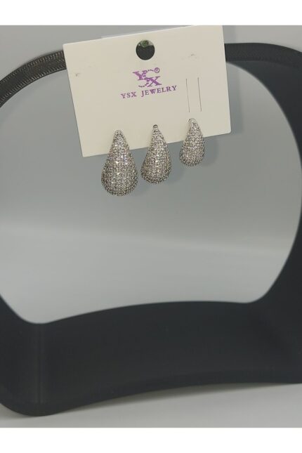 Ysx Damla Pirinç Küpe Seti