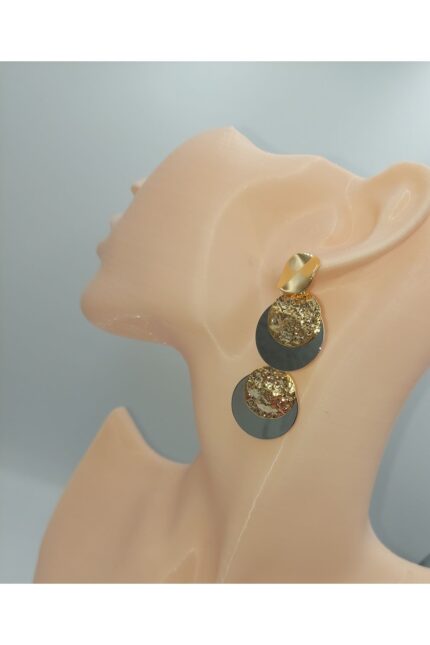 Pullu Sallantı Gümüş İğne Küpe