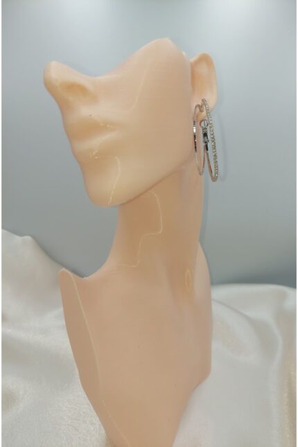 Halka Gümüş İğne Küpe