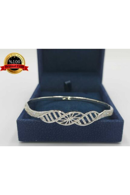 Xupıng Gümüş Renk Çelik Kelepçe Bilezik 60 Mm