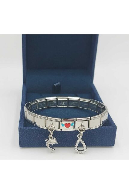 Çelik İtalyan Charm Bileklik